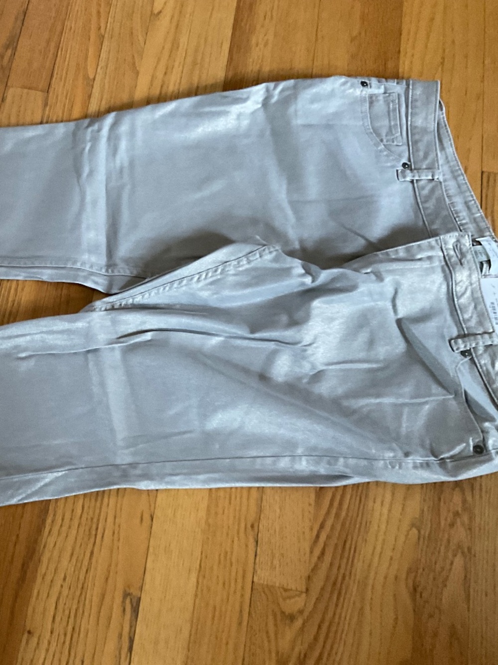 Liz Clairborne City Skinny Jeans, silver glow, size 18p. New